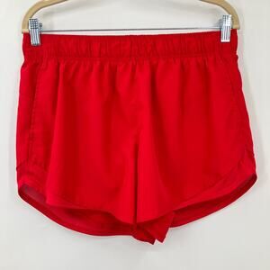 Athletic Works Red Vented Pockets Built In Underwear Lightweight Running Shorts